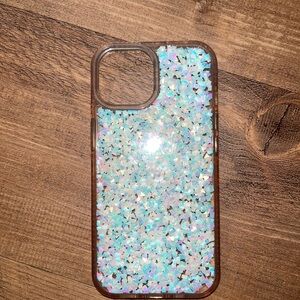 Onn Iridescent Glitter Fleck iPhone 13 Phone Case